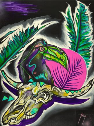 Toucan and Skull